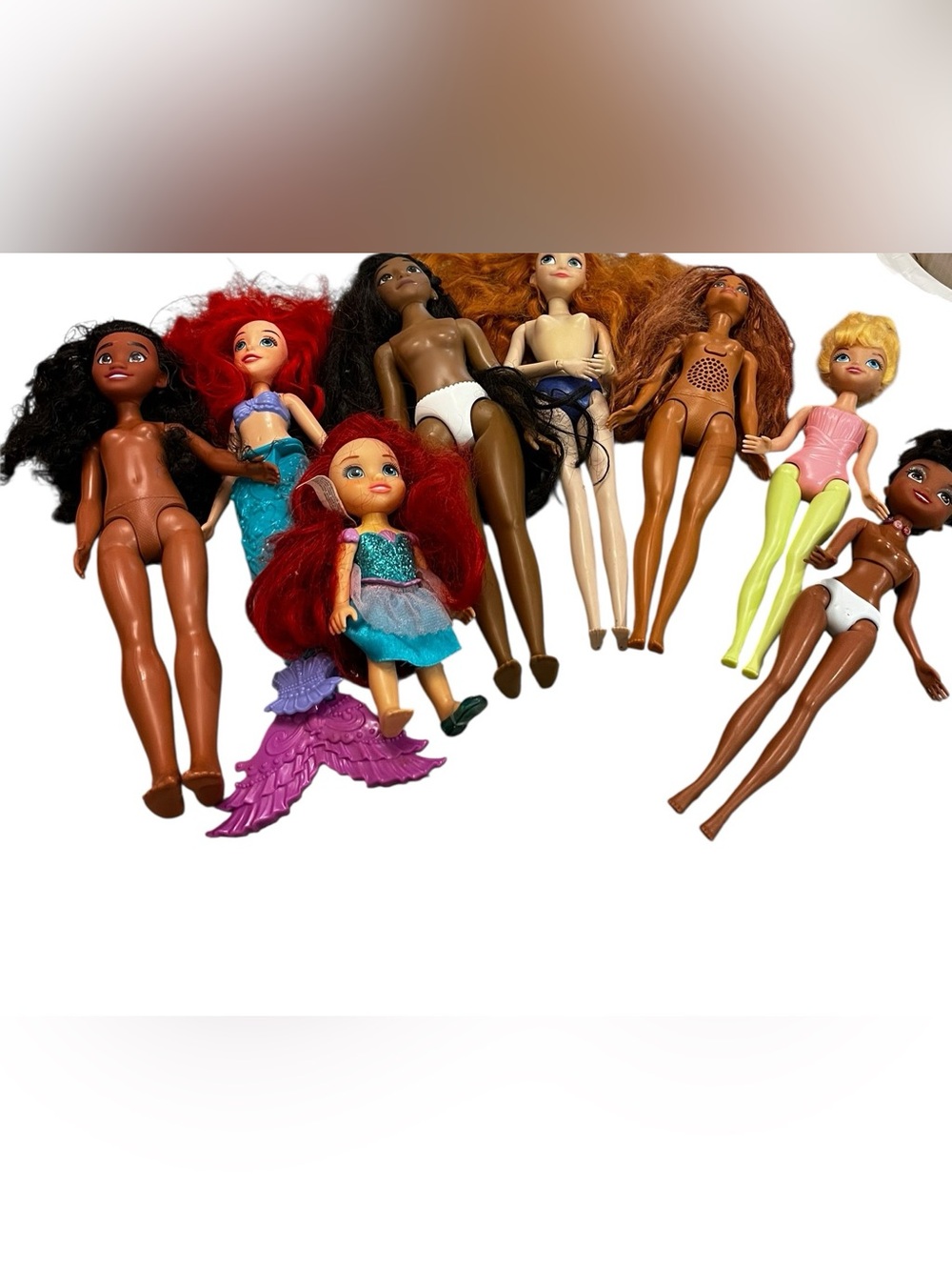 Disney Princess Barbie tinker bell dolls lot